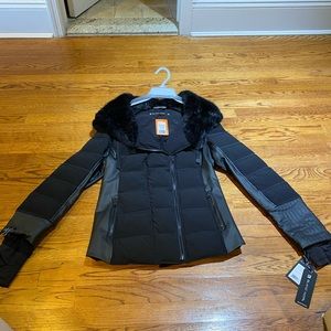Blanc Noir Asym Moto Puffer